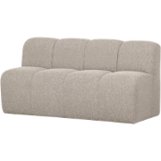 WOOOD Mojo Eetbankje Met Rugleuning - Bouclé - Beige Melange - 164cm