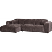 WOOOD Cloud Chaise Longue Bank Links - Chenille - Bruin - 80x280x165