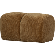 WOOOD Mojo Poef - Ribstof - Honing Geel - 80x60x45