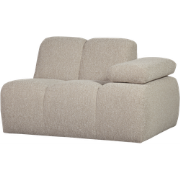 WOOOD Mojo 1-Zits Bank Met Arm Rechts - Bouclé - Beige - 74x120x97