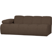 WOOOD Mojo 2-Zits Bank Met Arm Links - Bouclé - Bruin - 74x200x97