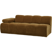 WOOOD Mojo 2-Zits Bank Met Arm Links - Ribstof - Geel - 74x200x97