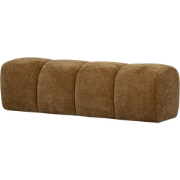 WOOOD Mojo Eetbankje 164 cm Mojo - Ribstof - Honing Geel - 49x164x45