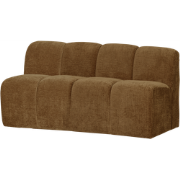 WOOOD Mojo Eetbankje Met Rugleuning 164 cm Mojo - Ribstof -Honing Geel