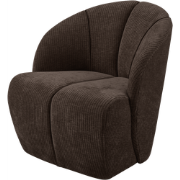 WOOOD Mojo Draaifauteuil - Ribstof - Bruin - 75x68x77