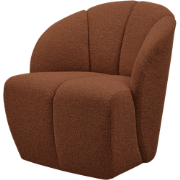 WOOOD Mojo Draaifauteuil - Bouclé - Roest Bruin Melange - 75x68x77