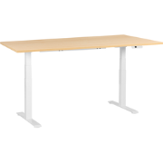 DESTINES - Elektr bureau - Wit/Lichtbruin - 180 x 72 cm - Vezelplaat