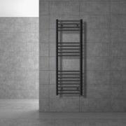 Badkamerradiator Sahara 400x1200 mm antraciet recht met zijaansluiting