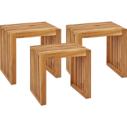 BELLANO - Tuinkrukjes set van 3 - Lichthout - Acaciahout