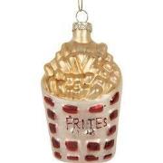 Clayre & Eef Kersthanger 6x3x10 cm Wit Glas