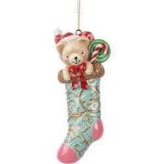 Clayre & Eef Kersthanger Laars 7x5x15 cm Groen Kunststof