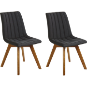 CALGARY - Eetkamerstoel - Zwart - Polyester