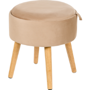 NEELY - Hocker - Beige - Fluweel