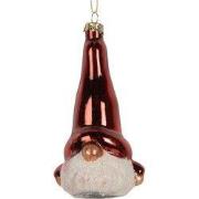 Clayre & Eef Kersthanger Kabouter 6x5x13 cm Rood Glas