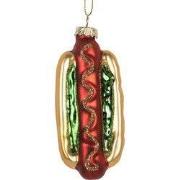 Clayre & Eef Kersthanger 4x3x10 cm Goudkleurig Glas