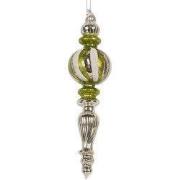 Clayre & Eef Kersthanger Ø 5x18 cm Zilverkleurig Glas