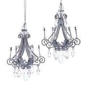 Ornament metaal chandelier l15cm