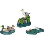 Heron and ducks 3 stuks l4xb2,5xh4cm