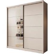 Meubella - Kledingkast Azul - Beige - 205 cm - Met spiegel