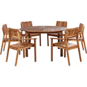 AGELLO/TOLVE - Tuinset voor 6 - Lichthout - Acaciahout