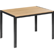 MANN - Eettafel - Lichtbruin/Zwart - 120 x 70 cm - Hout