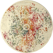 Rond Vintage Michelangelo - Laagpolig Vloerkleed - Multikleur Creme- 1...