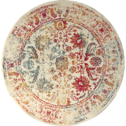 Rond Vintage Van Gogh - Laagpolig Vloerkleed - Multikleur Creme- 300 C...