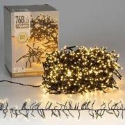 Cluster feeënverlichting LED 5,5m, 768 LED's warm wit, 8 lichtstanden ...