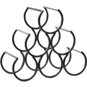 LURGAN - Wijnrek - Zwart - IJzer