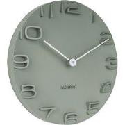 Wandklok On The Edge - Jungle Groen met chromen wijzers - Ø42cm