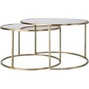 Light & Living - Salontafel DUARTE - Ø75x44cm - Goud - Set van 2