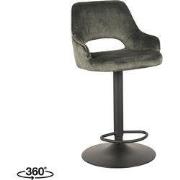 LABEL51 Barkruk Fer - Hunter - Velours - Gaslift