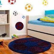 Voetbal Rond Kindervloerkleed - vloerkleed - - 100 X 100 ROND CM