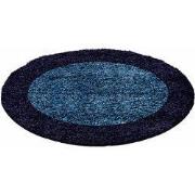 Candy Shaggy Lijstmotief Rond Shaggy vloerkleed - blauw - 120 X 120 RO...