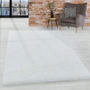 Luna Hoogpolig Wit vloerkleed - Geo - 160 X 230 CM