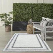 Belize Indoor & Outdoor Crème / Grijs vloerkleed - Kader - 120 X 170 C...