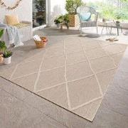 Tenedo Indoor & Outdoor Beige vloerkleed - Geruit - 80 X 150 CM