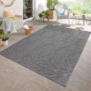 Tenedo Indoor & Outdoor Grijs vloerkleed - Geruit - 120 X 170 CM