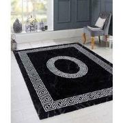 Marlon Modern Zwart vloerkleed - Grieks Motief - 80 X 150 CM