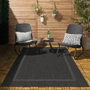 Capri Buitenkleed Indoor & Outdoor Zwart - 80 X 250 CM
