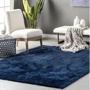 Wasbaar vloerkleed - Solid Donkerblauw / Navy - 160 X 230 CM