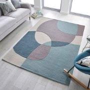 Rado Glow vloerkleed - 3D Design - 100% Wol Modern - Grijs / Blauw - 1...