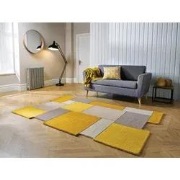 Abstract vloerkleed - Stracto Collage - Organische Vorm Modern - Okerg...