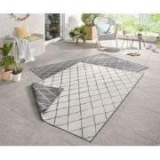 Binnen & Buiten Omkeerbaar vloerkleed - Malaga Grijs/Crème - 80 X 250 ...