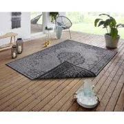 Vintage Binnen & Buitenkleed Omkeerbaar - Cebu Grijs/Antraciet - 160 X...