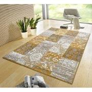 Vintage Patchwork Laagpolig vloerkleed - Gloria - Mosterd - 80 X 150 C...