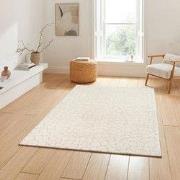 Laagpolig Vloerkleed Theora - Japandi bubbelpatroon - creme - 80 X 150...