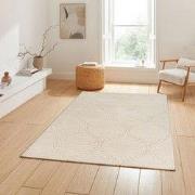 Laagpolig Vloerkleed Delia - Barok design - creme - 80 X 150 CM