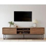 TV Meubel Rodez Walnoot Zwart Melamine 180x50x40 cm