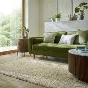 Minerals Uni vloerkleed - Laagpolig - Wol - Bolletjes Modern - Groen -...